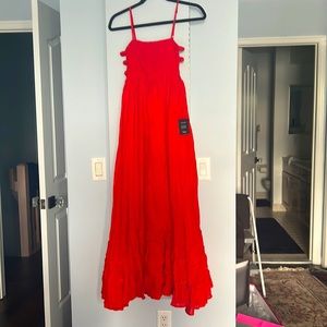 Lulus size small red long summer dress